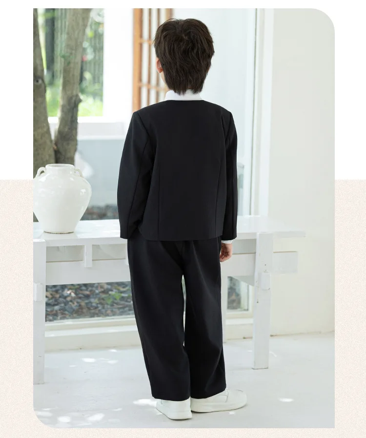 90-160 Children's New Chinese style Suit Set Autumn Boy Host Recitation Tang Suit Performance Costume