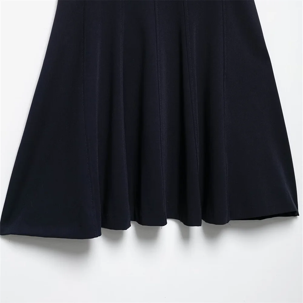 Temperamento feminino fino ajuste arco em camadas vestido camisola decorativa, verão novo vestido sem mangas de um pescoço