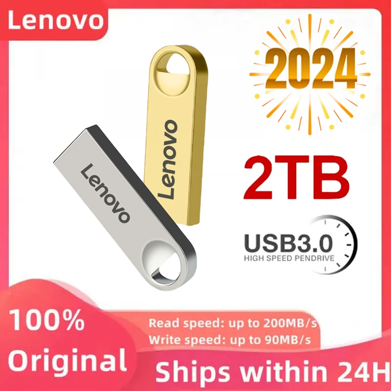 Lenovo 2TB High Speed Usb 3.0 Interface Mobile Phone Pen Drive 1TB Computer Dual-Use OTG Dual Flash Memory USB U Disk 2024 New