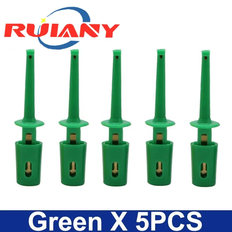 5PCS/10PCS Mini Single Test Hook Clip Test Probe For Electronic Testing IC Grabber Large Round Crocodile Clip Hook Test Clip
