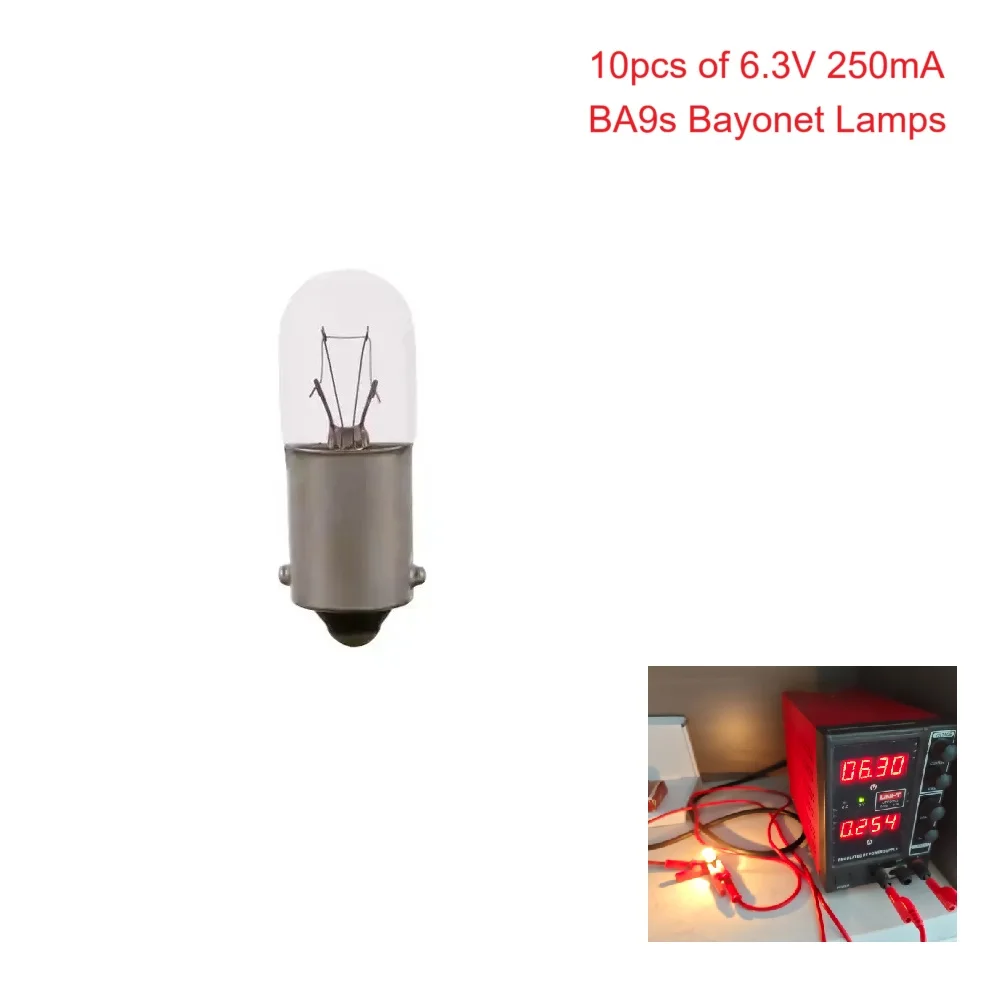 Récepteur Audio stéréo, éclairage, fusible à incandescence, bip-broches, pré-câblé, cale T10 BA9s, baïonnette E10, ampoules à Filament à base de vis
