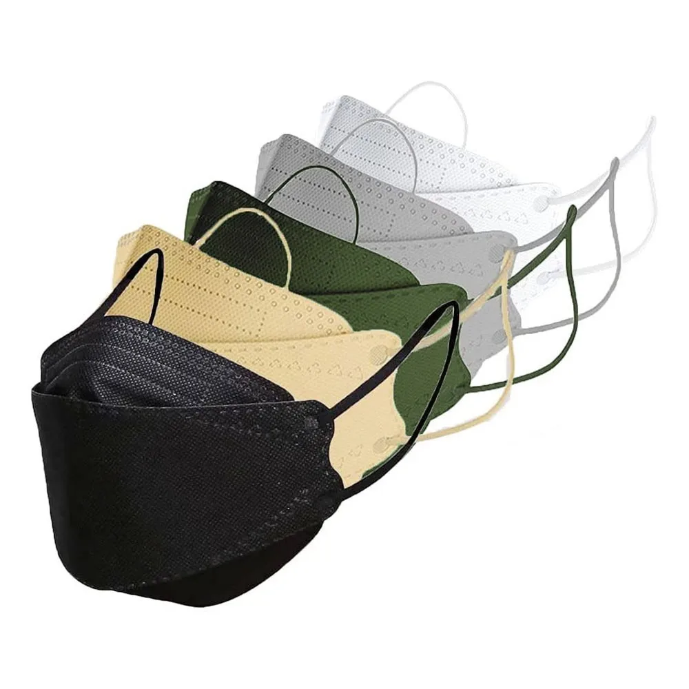 50pc Mixed Adult Masks Disposable Masks With The Same Color Multi-Color Masks Three-Dimensional Protection Daily Practicality