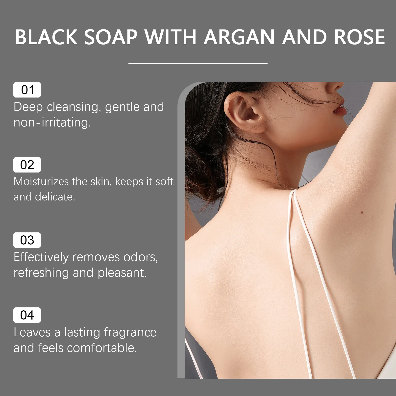 Black Cleansing Soap Dead Skin Remover Body Scrub Purifying Cleansing Exfoliating Oil Control Brighten Soft Body Scrub Cream