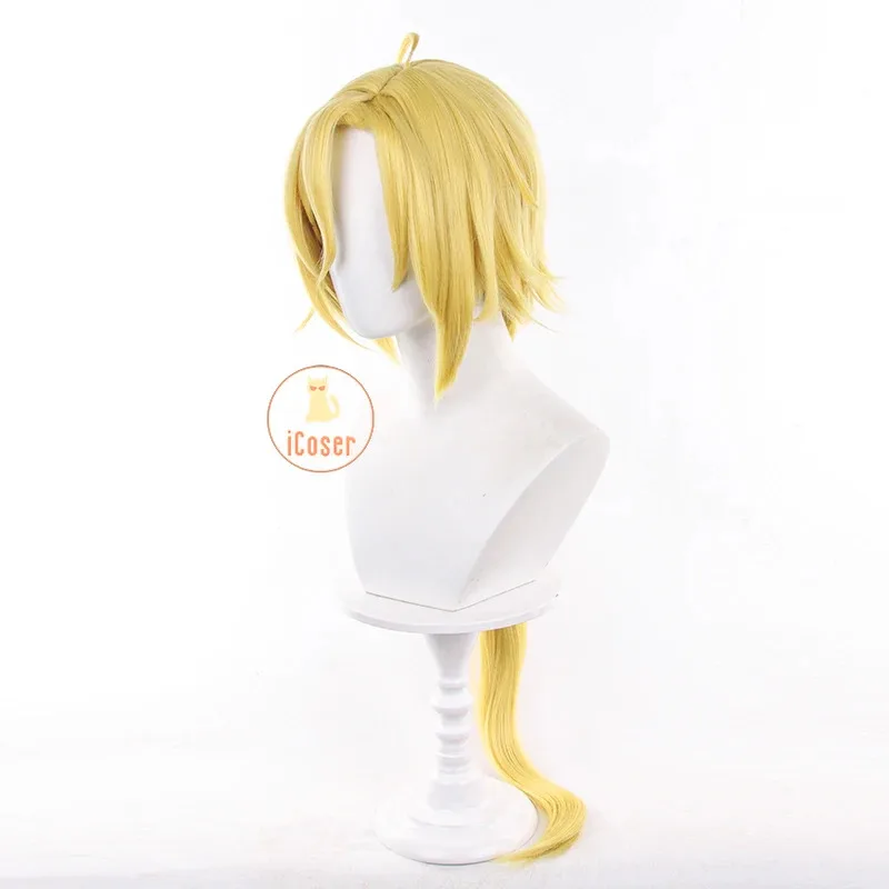 iCoser Zenless Zone Zero Hugo Косплей Парик Длинные Светлые Волосы Mockingbird Новый Эрайда Хьюго Влад Воронк Хэллоуин Вечеринка Женщины Мужчины