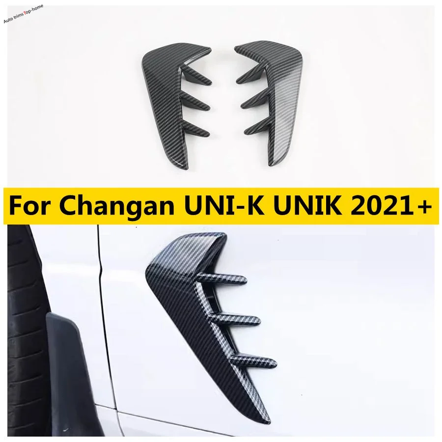 ABS Carbon Fiber Look Body Leaf Panel Molding Decoration Frame Cover Trim Fit For Changan UNI-K UNIK 2021 - 2024 Car Accessories