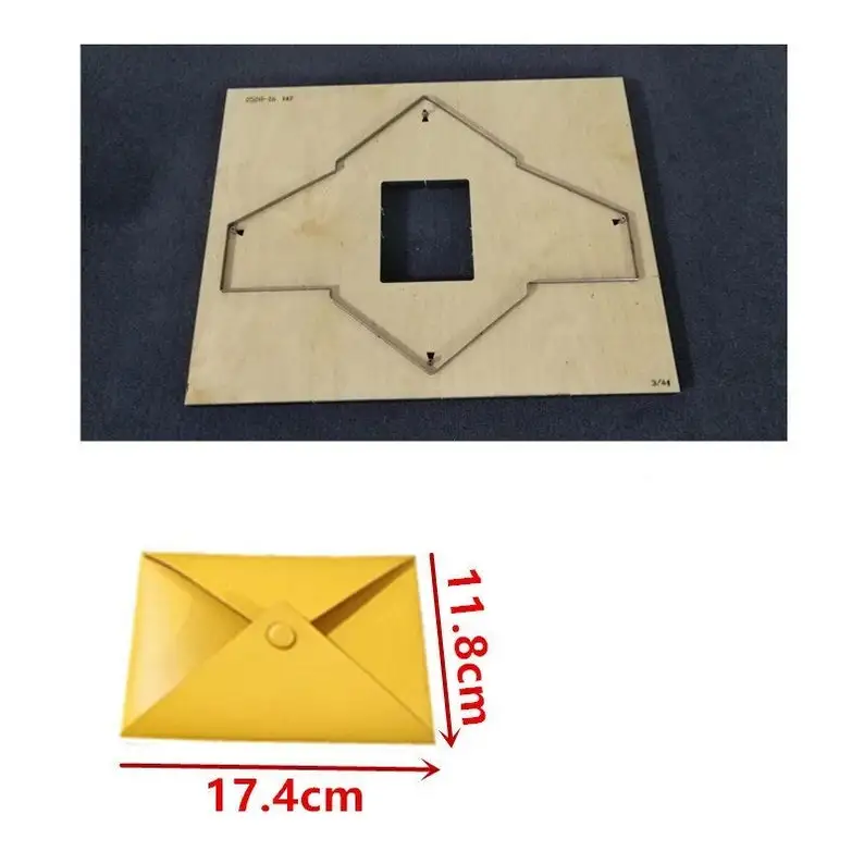 Free Stitching Wallet Die Cutter,DIY Leather Punch Die Set,Envelope Integrated Wallet Leather Cutting Die Cut