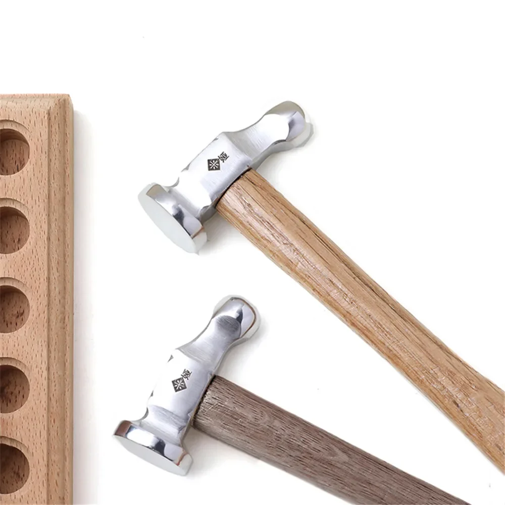 Creative Hammer Mini Wooden Hammer Stainless Steel Jewelry Round Head DIY Hammer Multifunctional Manual For Leather