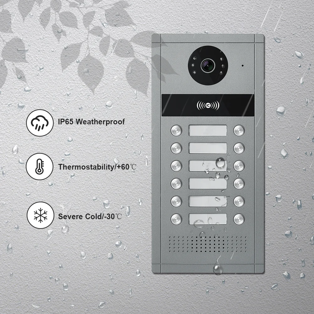 Tuya-テレビ電話,ドアベル,アクセス制御,ロック,スマートホーム,アパート,建物,電話,6〜12台のモニターの接続,ビデオ録画