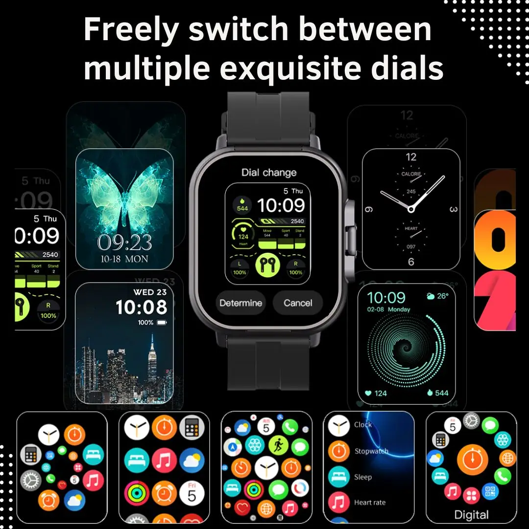 New Style 2 In 1 Smartwatch Build In Earbuds Watch For Men 2 Inch Ultra Bt Call Nfc Sport Compatible With Android Ios