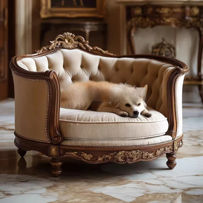 

Высококачественный домашний диван-кресло из цельного дерева для домашних животных, кровать для кошек и собак, диван-кресло