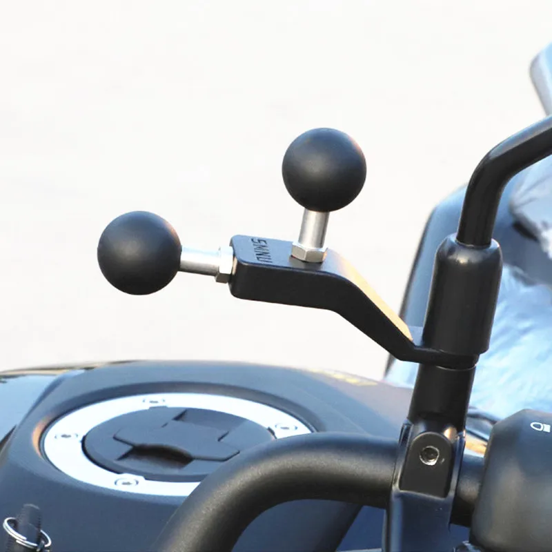 

Motorcycle Mirror Camera Base 10mm Hole and 1'' Double ball head