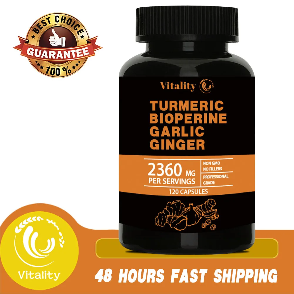 

Vitality Turmeric Curcumin with Black Pepper for Optimal Absorption, Best Vegan Joint Support Supplement