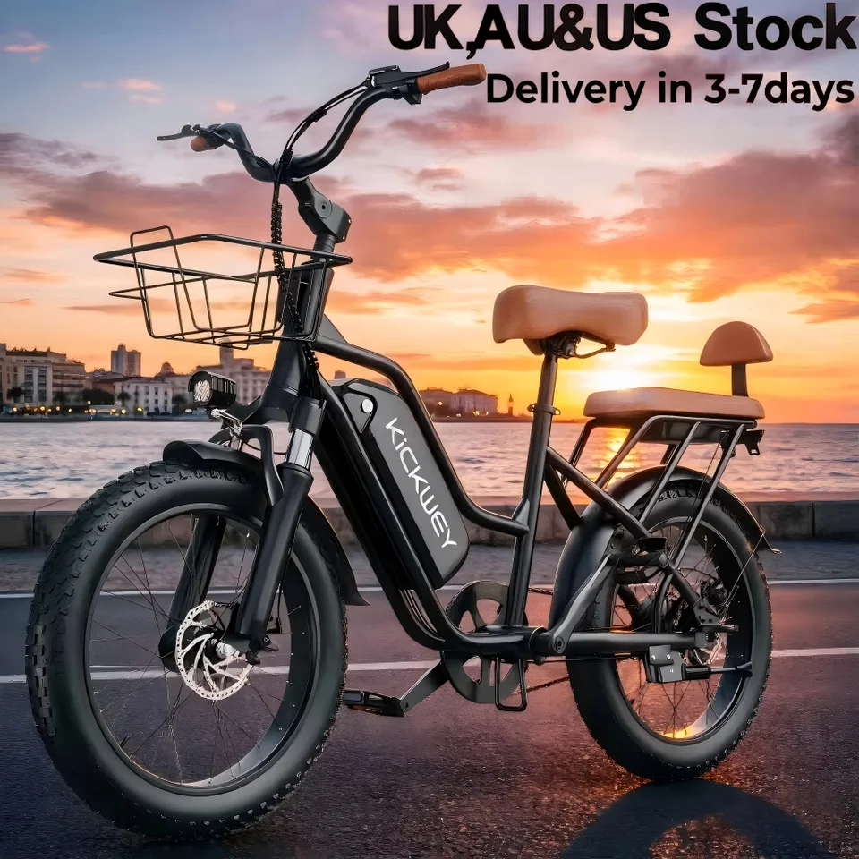 Kickwey LD20 1500W Electric Bike 20x3' Fat Tire Electric Mountain Bike Electric Bicycle 48V 20AH Women's 250W Electric Road Bike image 4