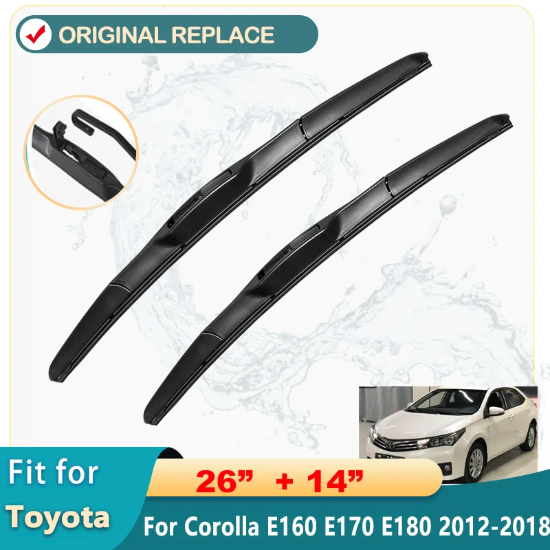 

Щетки стеклоочистителя для Toyota Corolla E160, E170, E180, 2012-2018, 26 + 14 дюймов, 2 шт.