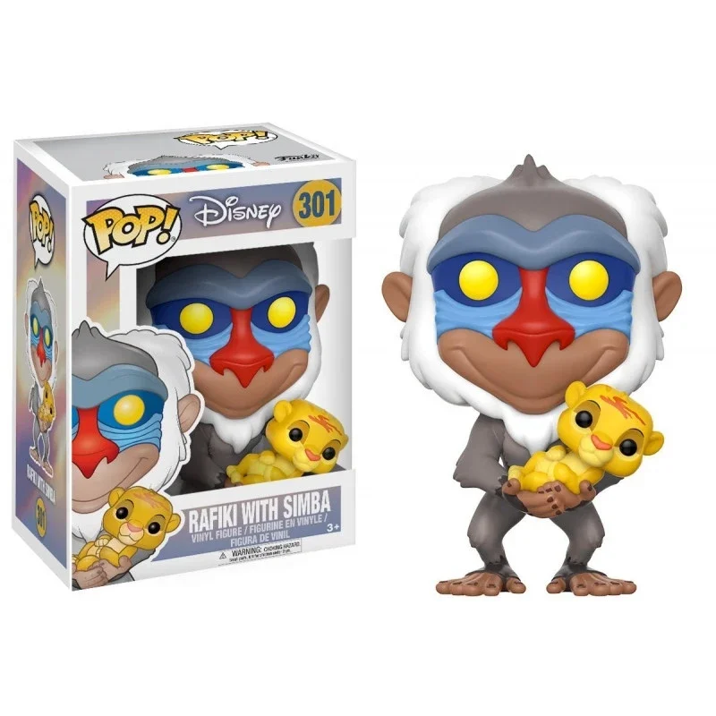 Funko POP-Figurines d'action en vinyle Disney Rafiki avec Simba, Luau Timon, Collection Brinquedos, Jouets modèles, Cadeaux, Nouveau, #2024, #301, #500