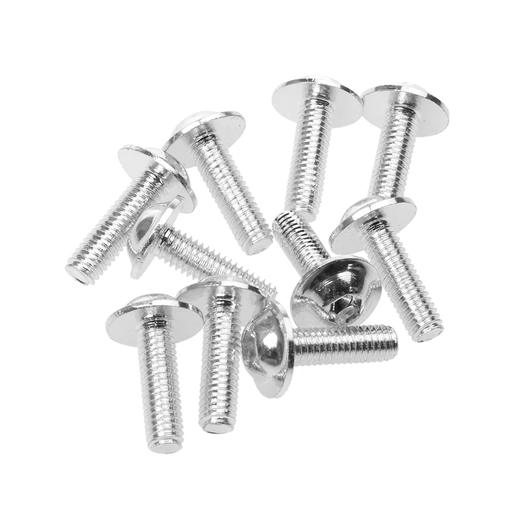 10x Decorative License Plate Frame Aluminum Bolt Screws Cover 20mmx6mm for Car Motorcycle