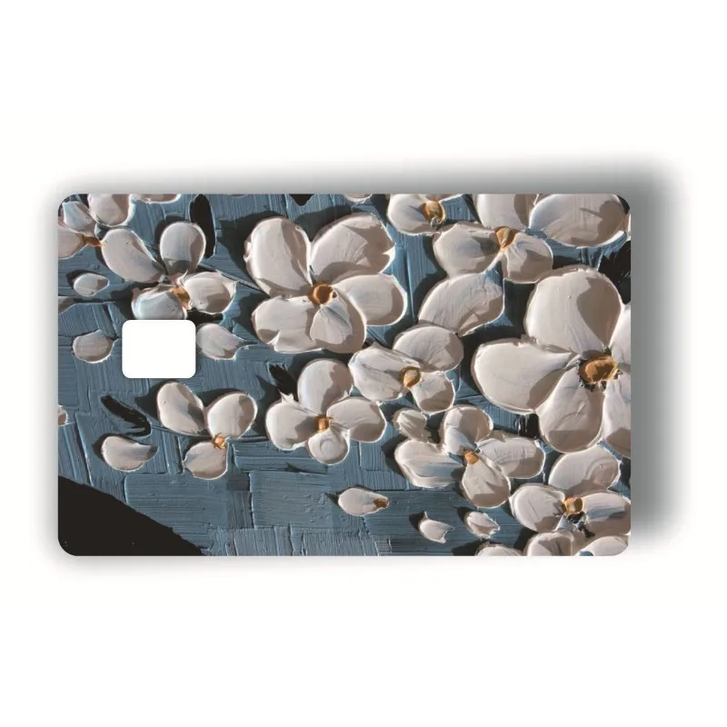 Fashion Ins Cute Landscape Card Stickers Kawaii Girls Sweet Credit Debit Bank Visa Card Star Laser Sticker Film Tape Skin Decor