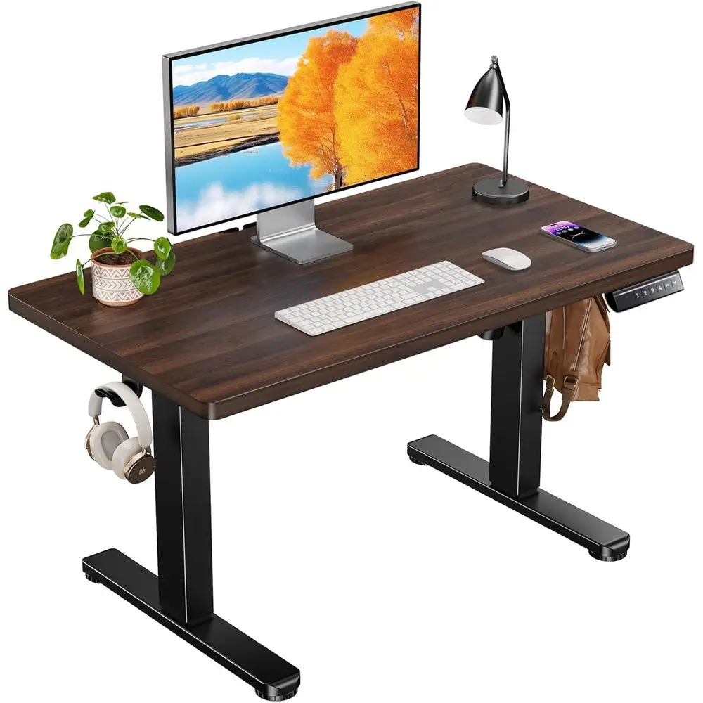 Adjustable Height Electric Desk, 18.9-28.4 Range, 35x20, 4 Memory Settings, Storage Hooks, Suitable for Kids, Home/Office Use, W