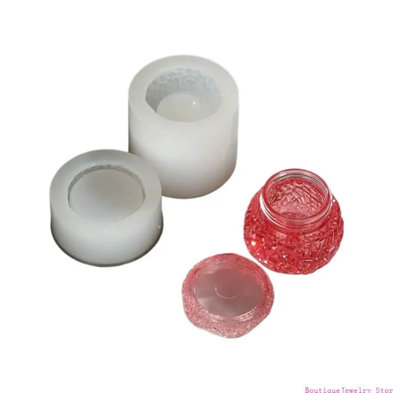E1PE Flexible Silicone Jewelry Storage Box Mold With Unique Lid For Resin Crafts
