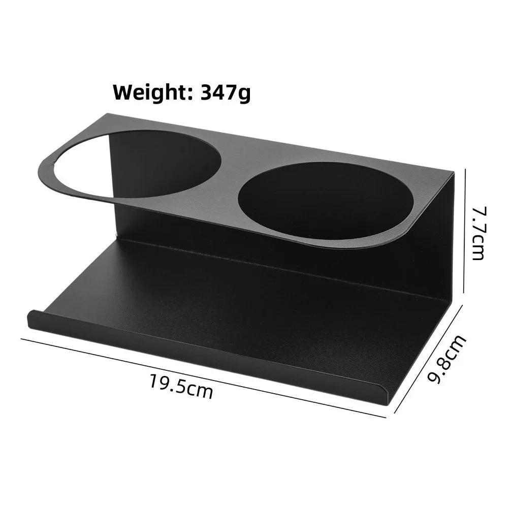 

Portable Magnetic Water Bottle Organizer Metal Black White Fridge Cup Rack 3 Slots Space Saving Kitchen Storage Rack Office Use