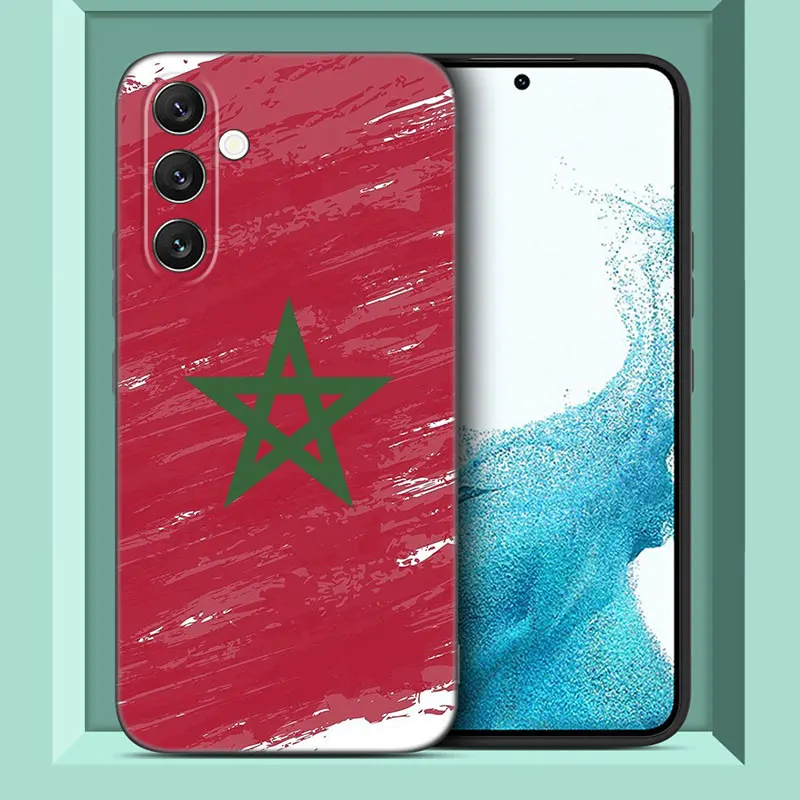 Morocco Flag Passport Case For Samsung A13 A22 A24 A32 A14 A23 A25 A34 A52S A53 A54 A73 5G A11 A12 A31 A33 A50 A51 A70 A71 A72