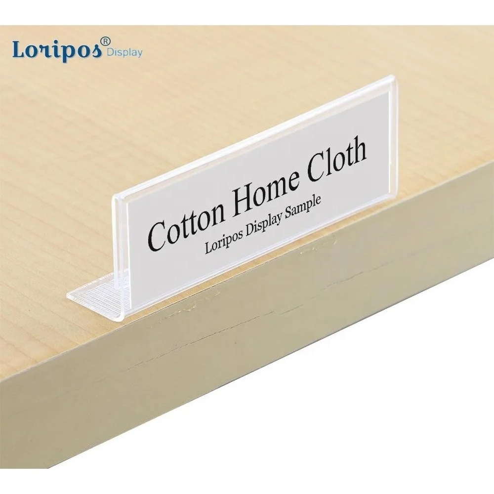 Acrylic Label Frame l Sign Holder Shelf Edge Price Talker Shelf Storage Memo Holder Merchandise Name Card Display Data Strip