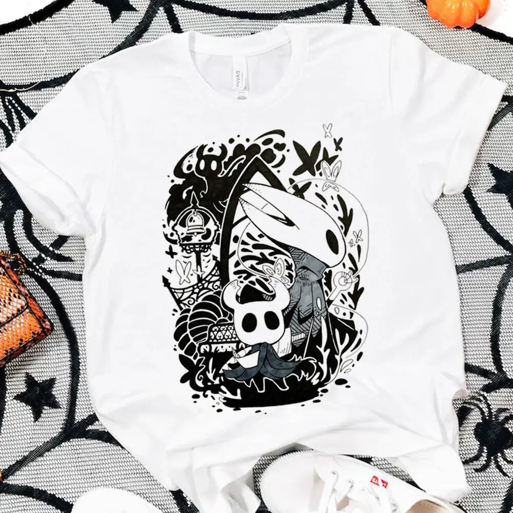 Hollow Knight t shirt teen Retro Gothic Pastel 2000s Grunge Classic top tees hip hop Trendy kawaii Pop Culture