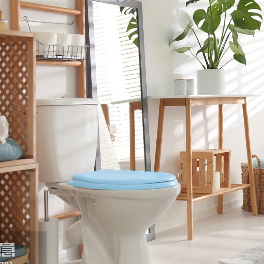 

Round Soft Close Toilet Seat Comfortable Toilets Lid Cover Quick-Release Soft Close Cushion for Bathroom Seats Standard Toilets