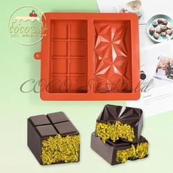 Thick Dubai Chocolate Mold DIY Handmade Mousse Silicone Mold Fondant Cake Decorating Tools Pastry Cake Mould Bakeware