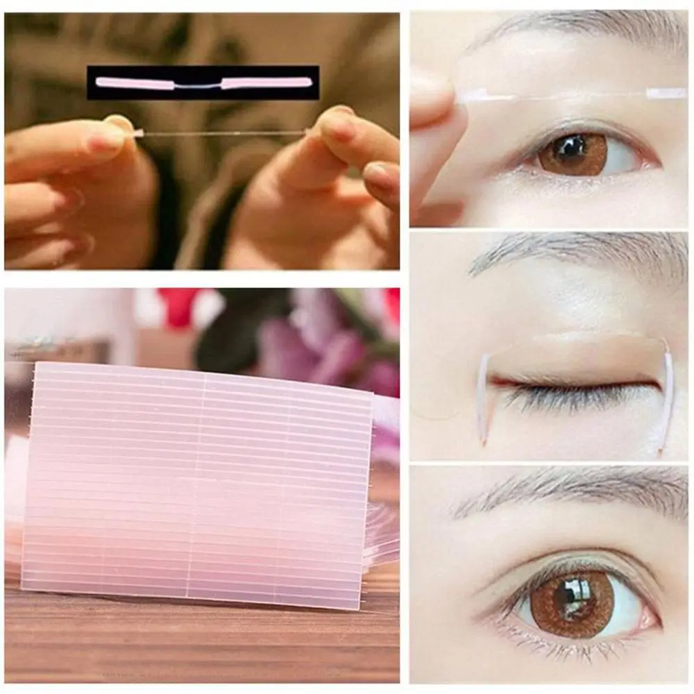 52 ชิ้นสองด้าน Super ยืดที่มองไม่เห็นเทปตาสองชั้นแต่งหน้าเครื่องมือ Big Eyes สติกเกอร์เปลือกตา