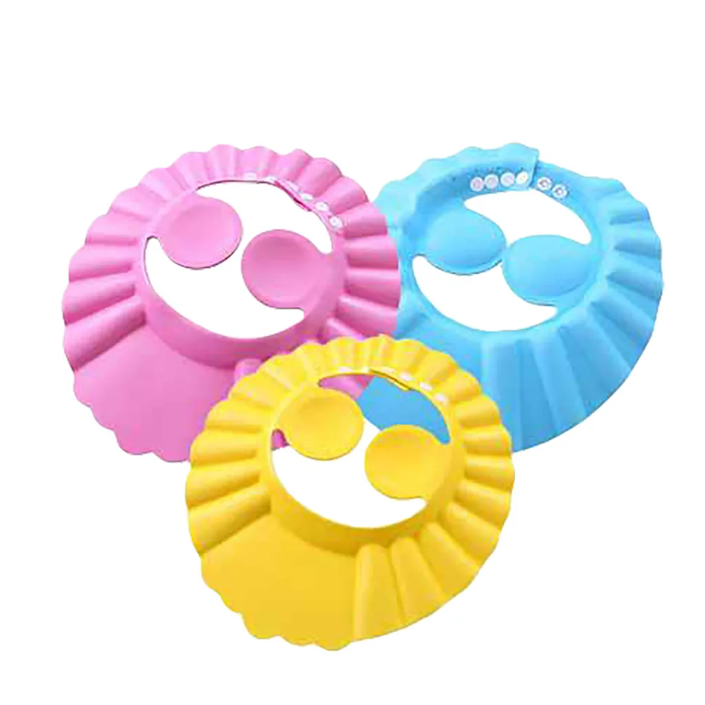 Adjustable Baby Shampoo Cap Baby Shower Protect Eye Ear Water-proof Splashguard Shield Baby Bath Visor Hat Bathroom Accessories