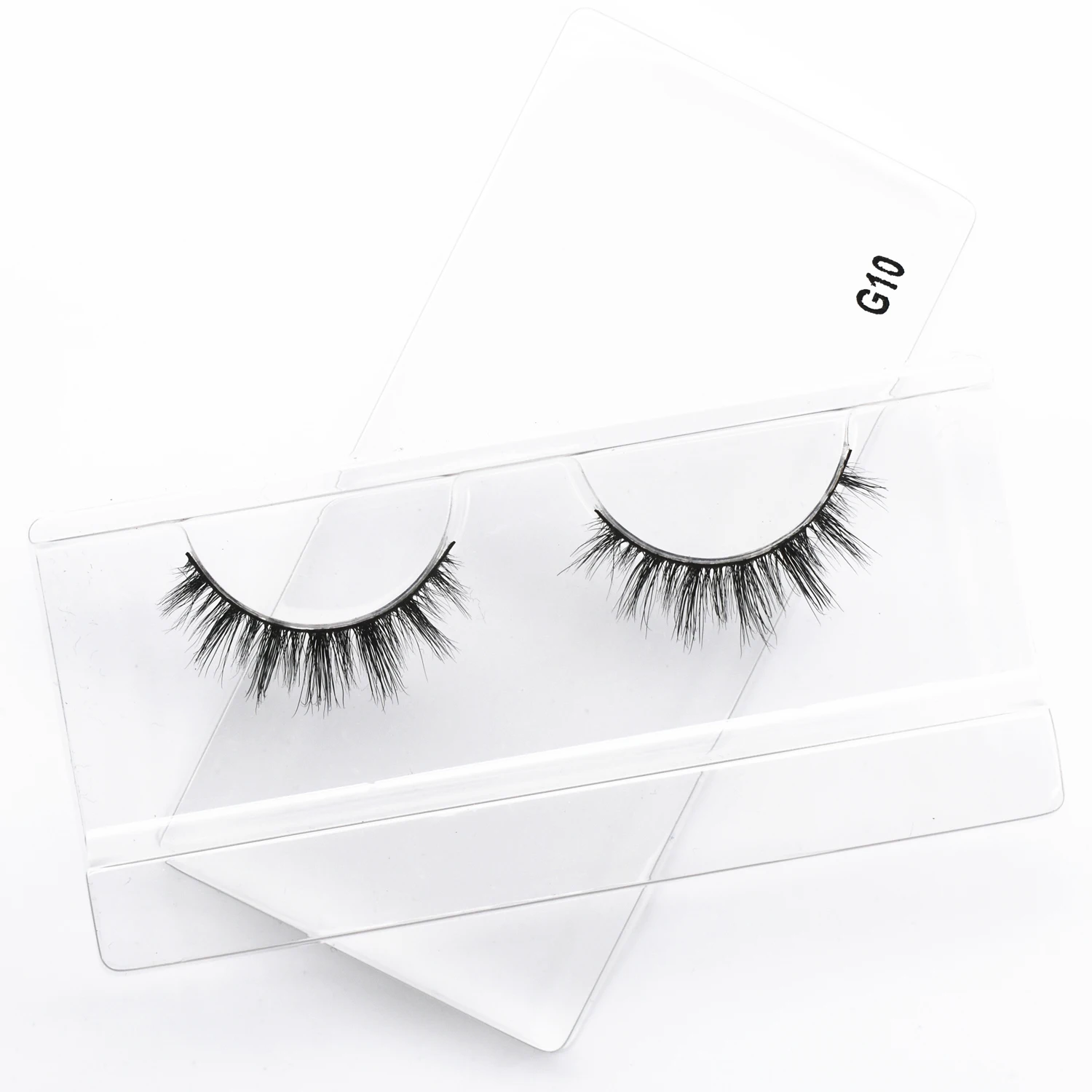 G10 Mink Lashes 13mm Mink Eyelashes 3D Mink False Eyelash Makeup Eyelashes Extension Round Lashes Reusable Short Fake Eyelashes