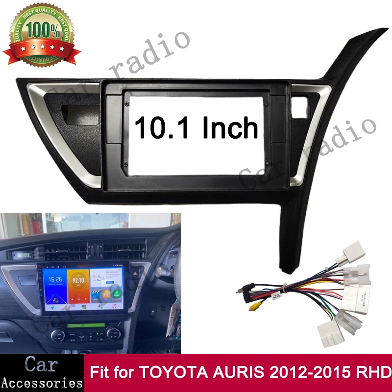 For TOYOTA AURIS 2012-2015 10.1 Inch Car Radio Android Stereo Frame Player 2Din Head Unit Fascia Panel Dash Board Cover Casing