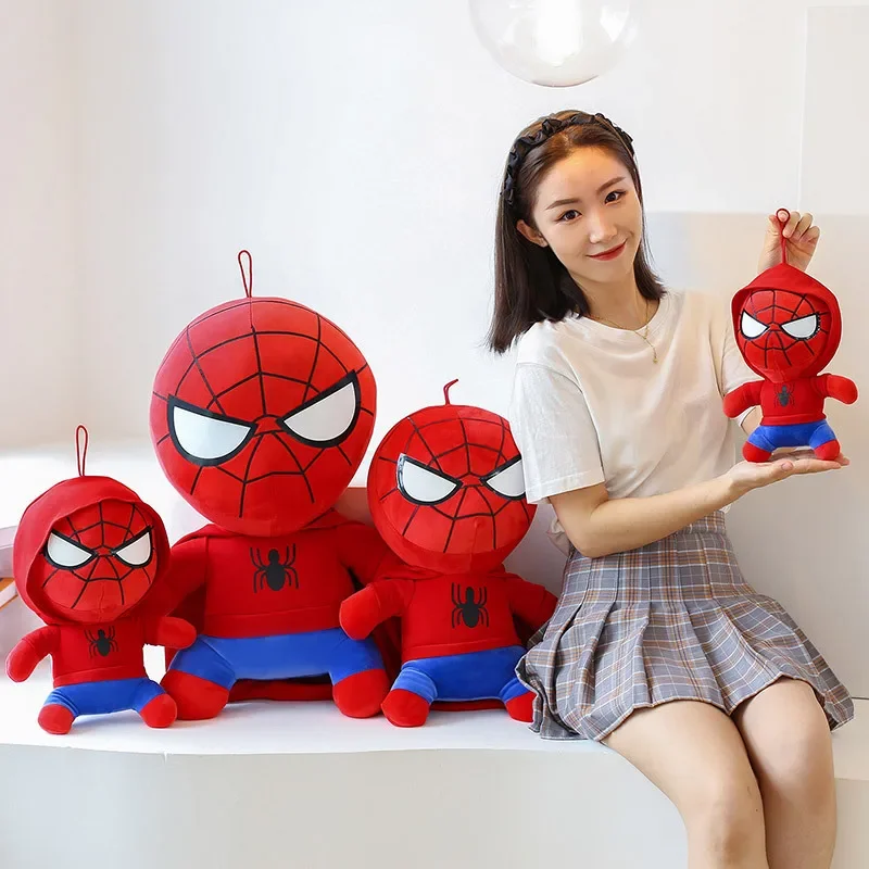 Juguetes de peluche de Spiderman de Disney para niños, muñeco de peluche de película de dibujos animados de Anime, almohada suave, regalos de cumpleaños, 20-60cm