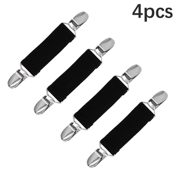 4 szt. Dziecięce rękawice narciarskie antypoślizgowe paski uniwersalne elastyczne rękawice rękawice z klipsem bluzka zapięcie łączące paski do rękawów dla dzieci rękawiczki