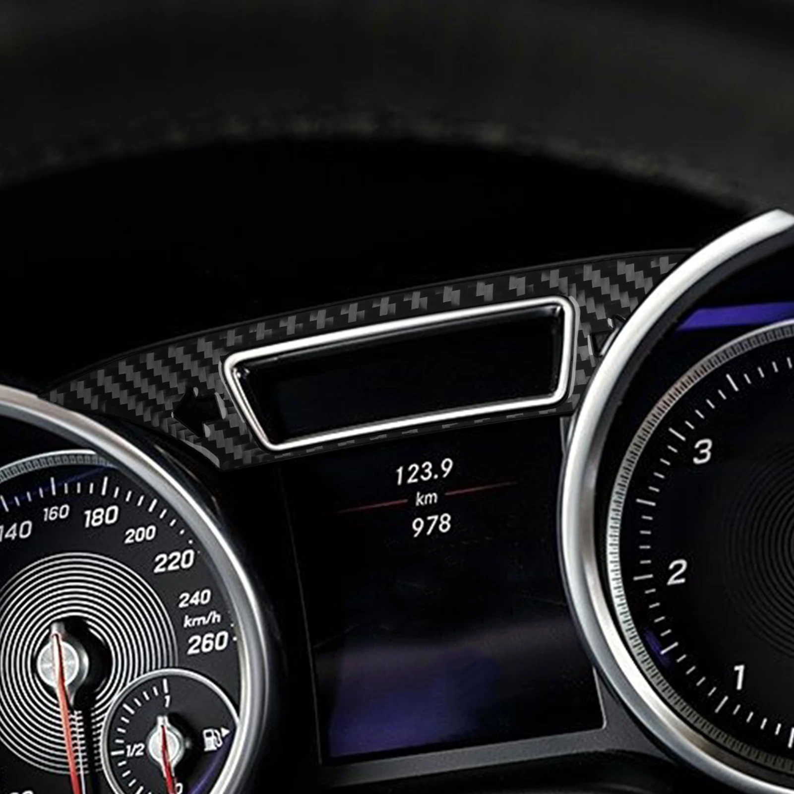 Real Carbon Fiber Car Accessories Speedometer Soft Cover Sticker For Mercedes Benz G Class W463 G500 G63 G65 G350d 2013-2018