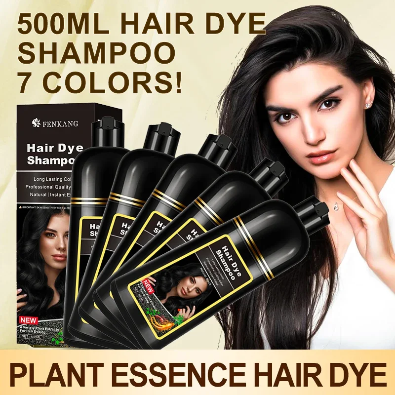 

3 in 1 Hair Dye 100% Covers Shampoo and Conditioner Polygonum Multiflorum Natural Herbs Available Daily for Men and Women