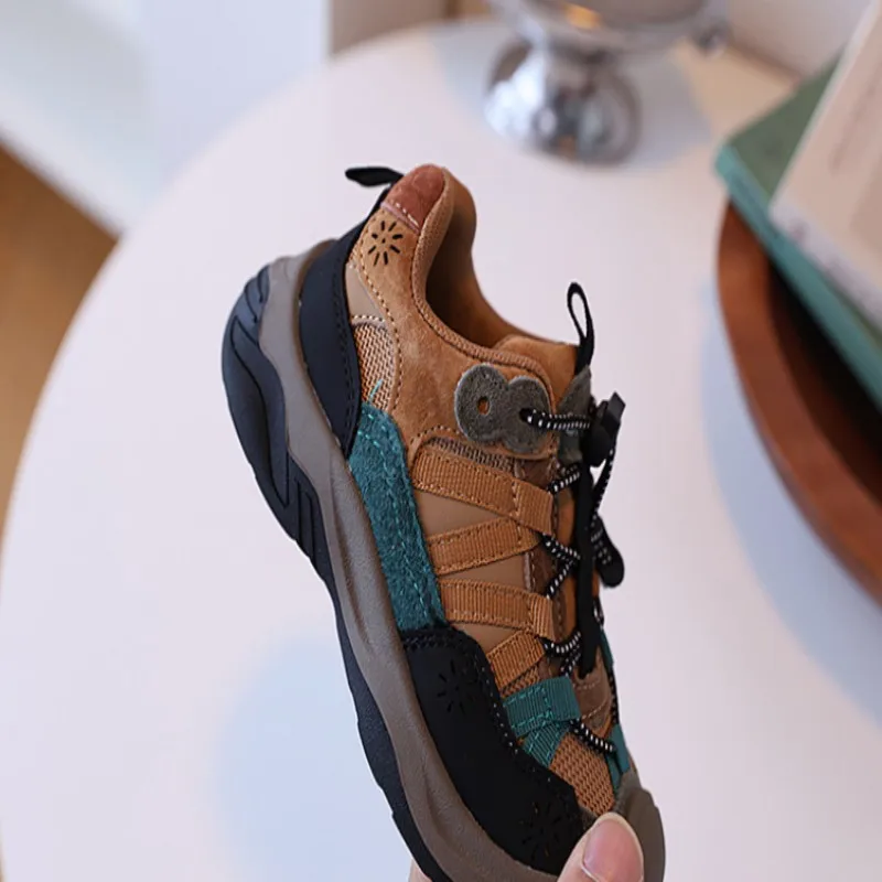 طفل أحذية مشي وسيم للبنين أحذية رياضية أصابع توج لينة أسفل 2025 الخريف جديد الأطفال احذية الجري 26-37 #3