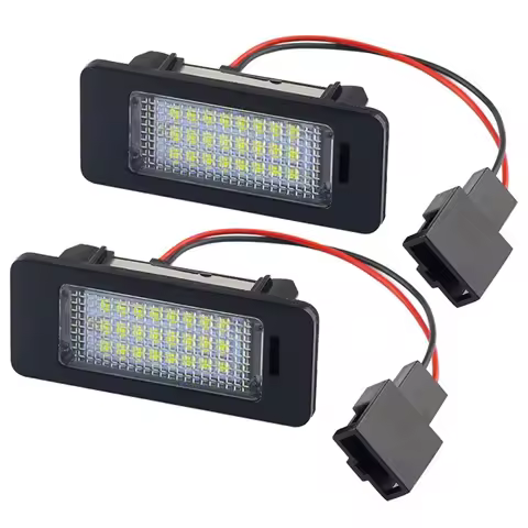 For Audi A1 A4 B8 A5 S5 A6 S6 A7 Q5 TT TTS 2D For VW 6000K White 1/2PCS Car No Error Canbus Led License Number Plate Lights Bulb