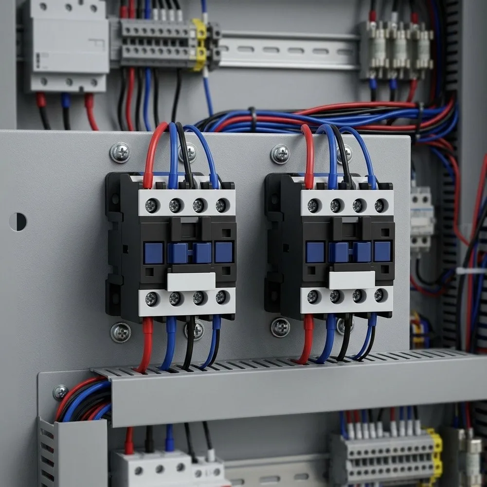 Three Pole AC Contactor CJX2-1810 220V 50/60Hz for Lighting Control Panels and Power Switching in Commercial Buildings
