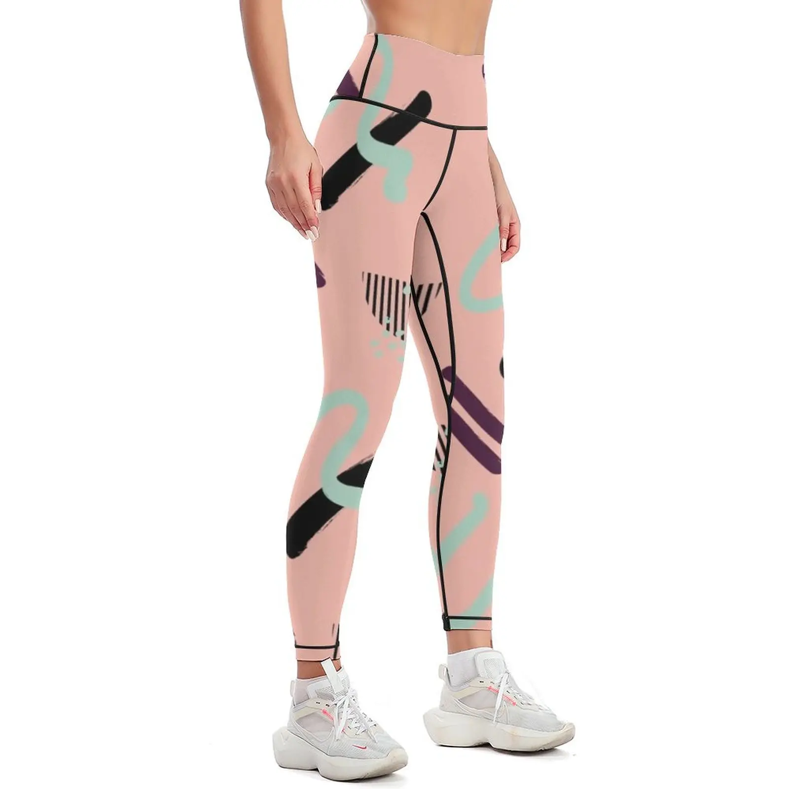 Peach splash Leggings for girls Sports pants for sports for gym Legging sexy woman Womens Leggings