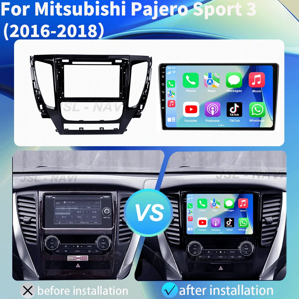 Android 16 Car radio Multimedia Video Player For Mitsubishi Pajero Sport 3 2016 - 2018 Stereo Navigation GPS No 2din 2 din dvd