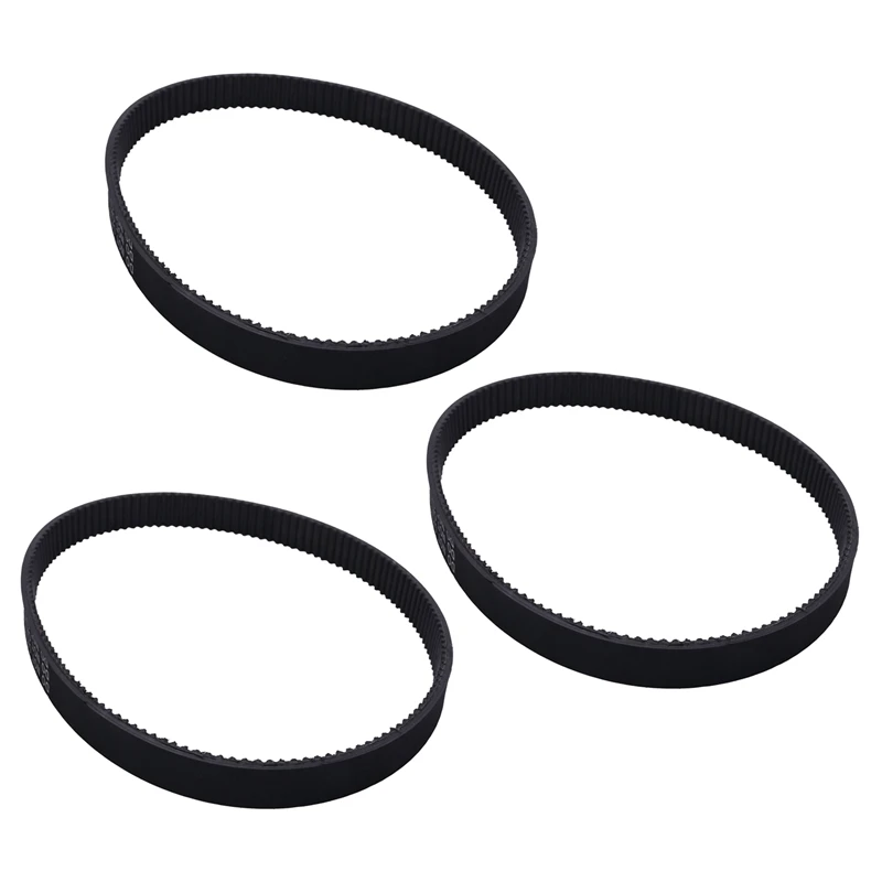 3X Replacement -420-12 Black Rubber Driving Belt Round Belt Line Ring Electric Bike E-Bike Scooter DIY