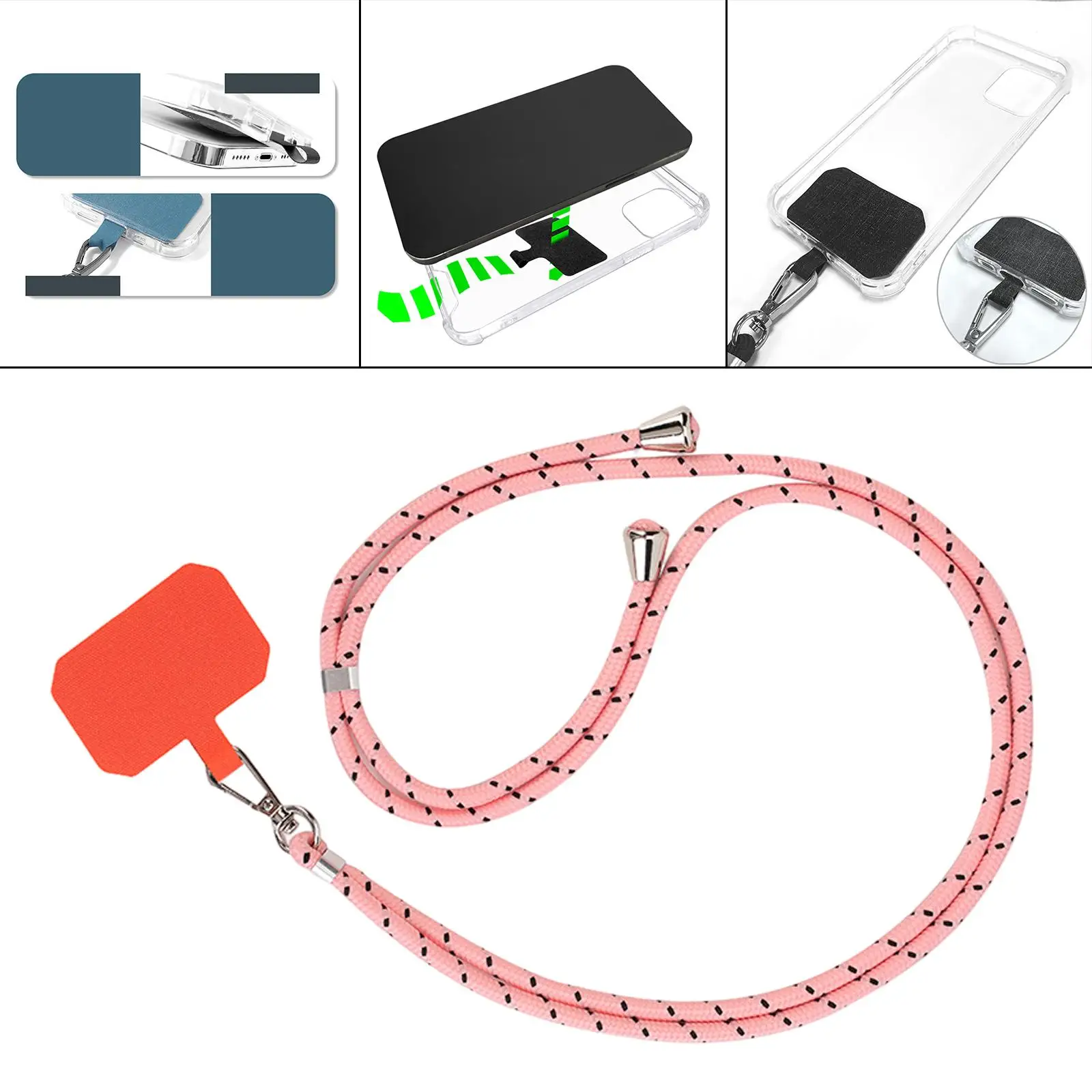 حزام رقبة بحبل للهاتف الذكي قابل للتعديل، مقاوم للتآكل ومضاد للفقدان #1