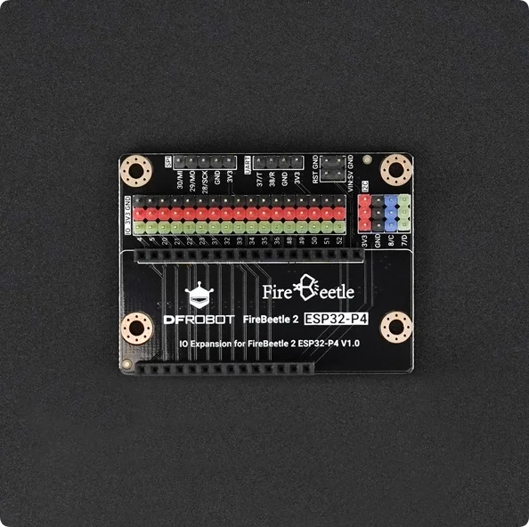 لوحة تطوير FireBeetle 2 ESP32-P4 AIoT مع درع IO، ثنائي النواة 360 ميجا هرتز RISC-V، WiFi 6، MIPI CSI/DSI لمشاريع Edge AI