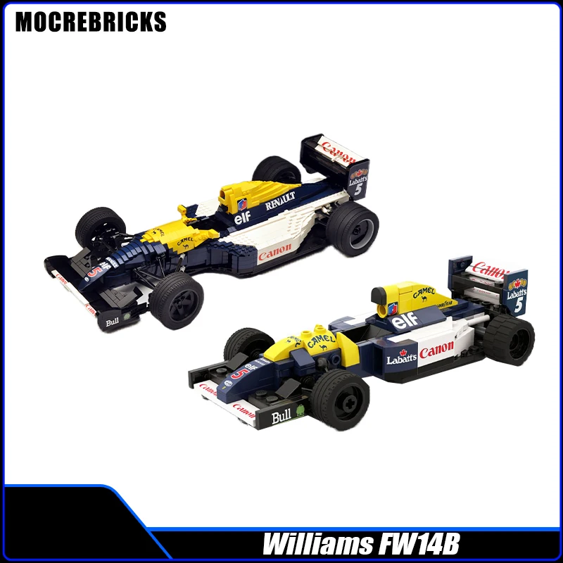 Technical MOC-1236 Williams Fw14B Racing Vehicle Building Block City Speed Champion Sports Car F1 Model Boy Brick Toy Gifts