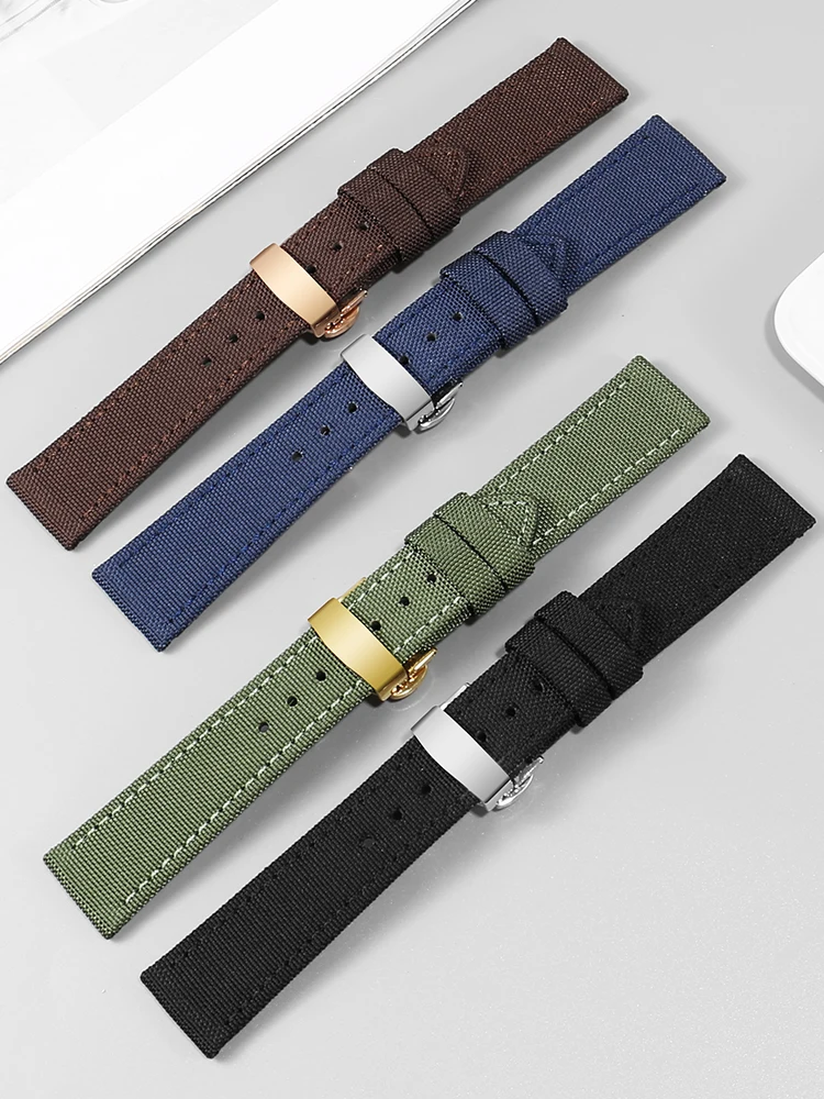 Universal Waterproof Nylon Watch Strap 18/19/20/22/Watch Strap Male and Female Replacement Accessories