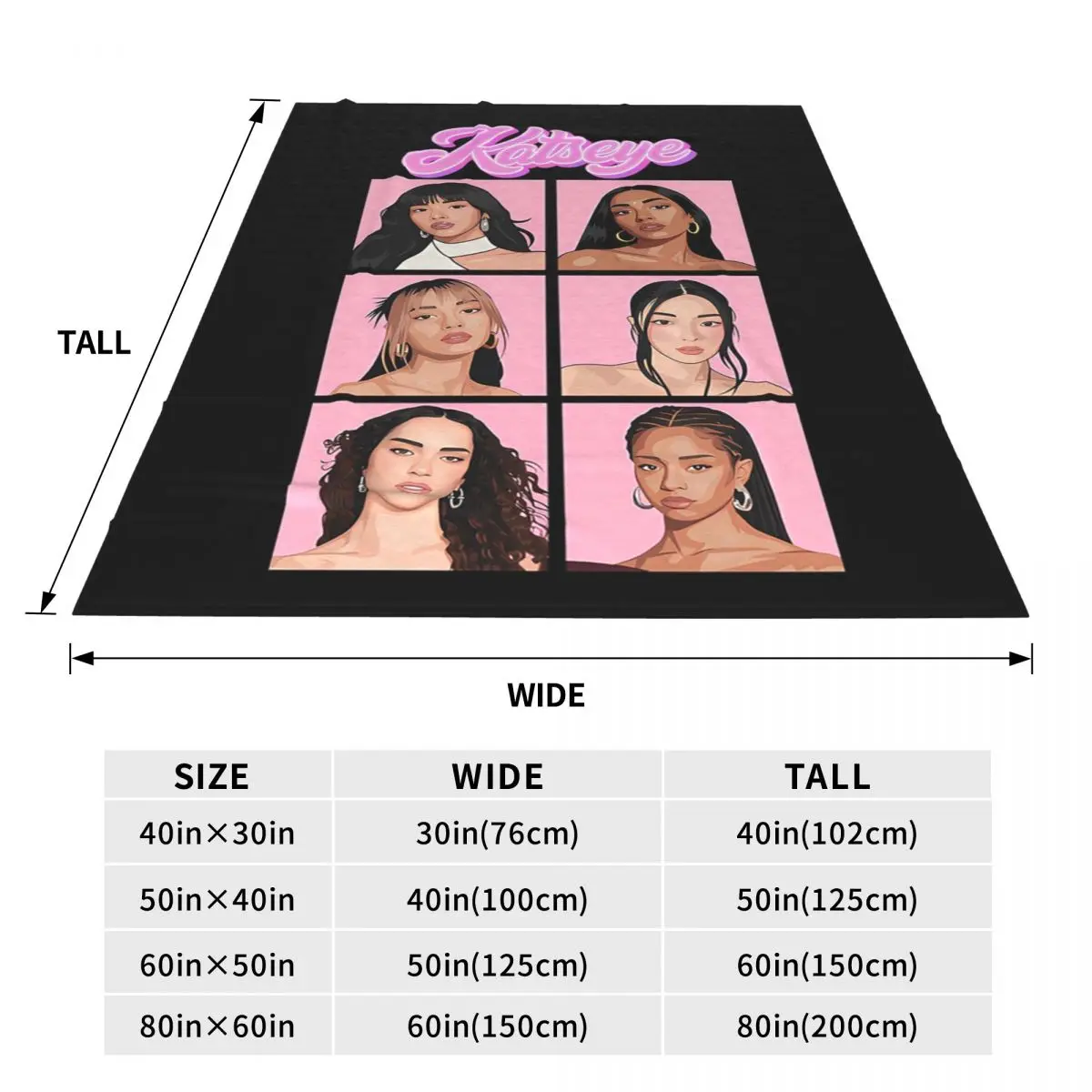 Katseye Kpop Beautiful Chaos Blankets Flannel Sofa Throw Blanket Lightweight for Home Bedroom Throws Bedspread Quilt