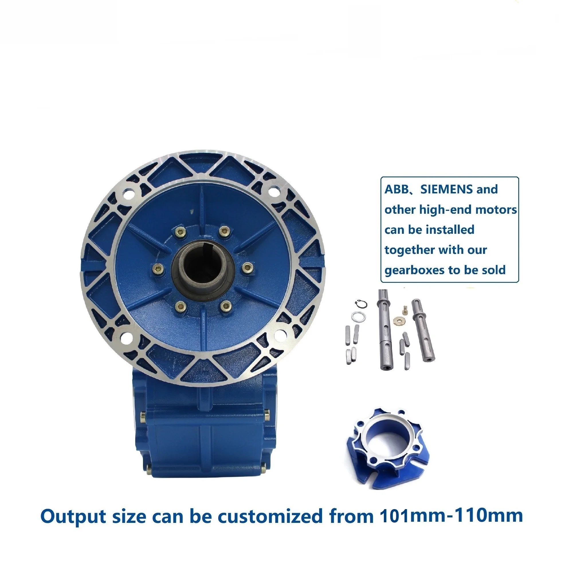 CHENYUE Worm Gearbox CYWF110 Input 35 Output 110mm Ratio 5:1/100:1 200-647N.m 7.5Kw max  Free Maintenance for Hydraulic machines