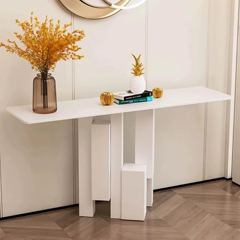 

Cream Wind Art console tables Entrance Italian Light Luxury Rock Slate console tables Against the Wall mesa consola furniture
